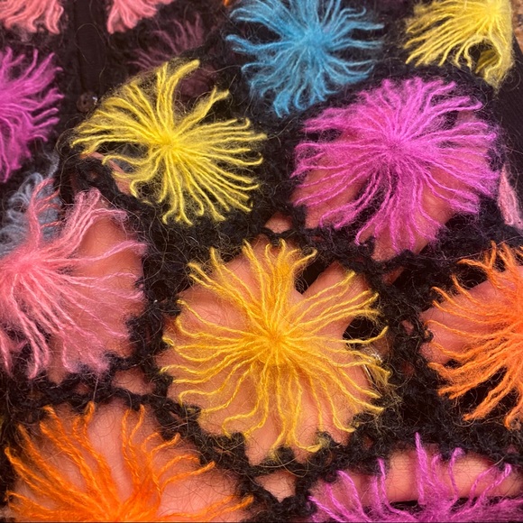 Sweet colorful sweater top black/multi 🌈cardigan - Picture 8 of 8